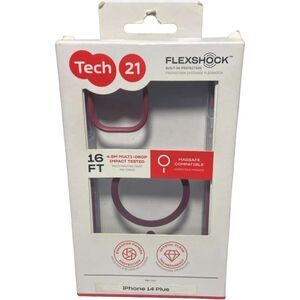 Tech21 EvoCheck FlexShock MagSafe Protective Case iPhone 14 PLUS Crystal Red New